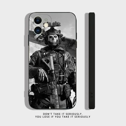 COD Call Of Duty G-Ghost Phone Case For iPhone 17 16,15,14,13,12,11,Pro,XS,Max,XR,Plus,Mini Soft Silicone Black Shockproof
