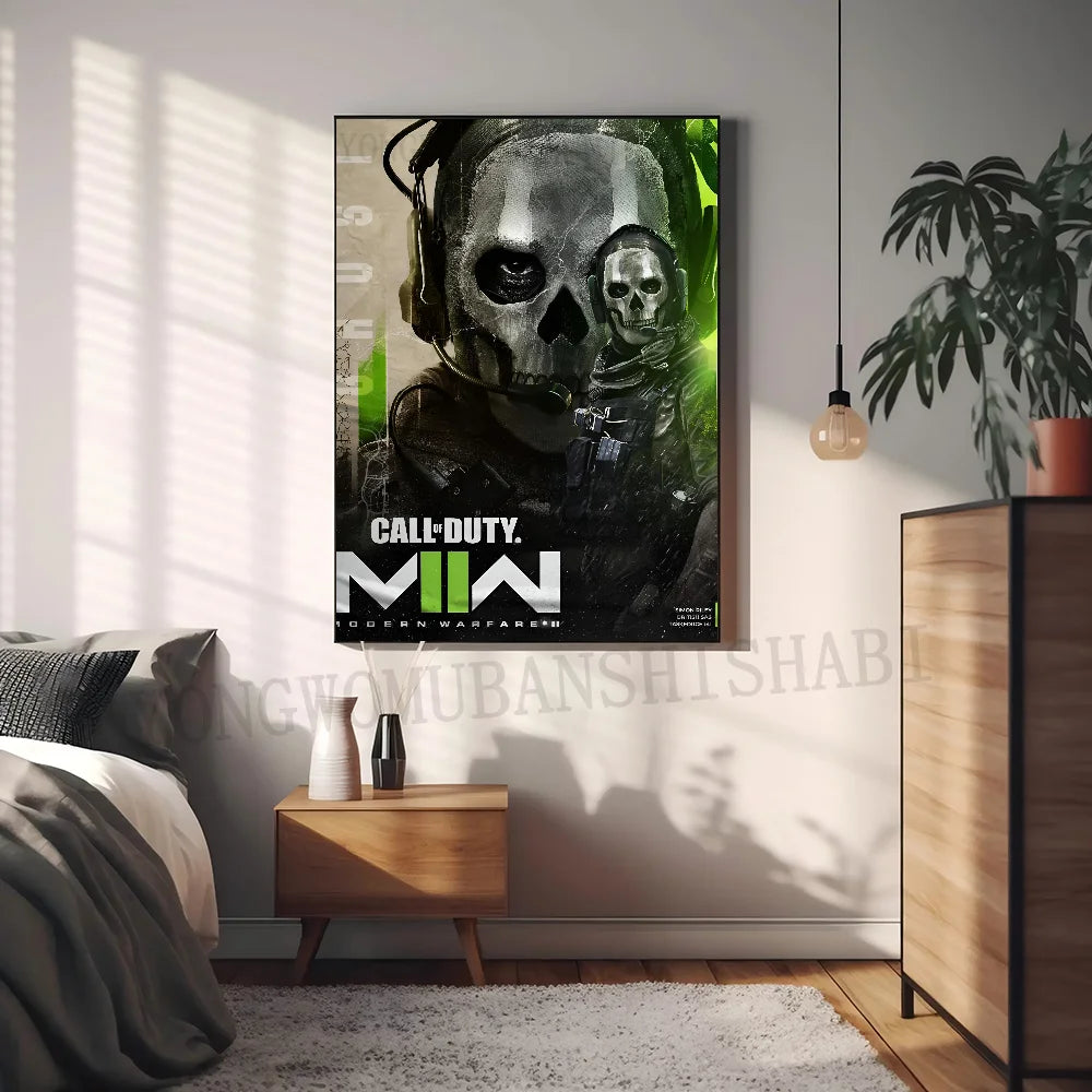 COD Call Of Duty G-Ghosts Poster Self-adhesive Art Waterproof Paper Sticker Coffee House Bar Room Wall Decor
