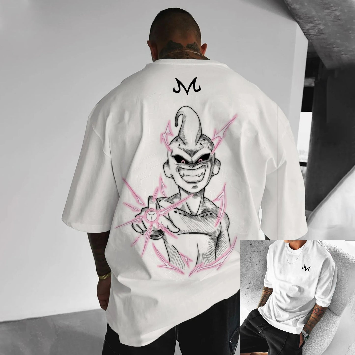 Dragon Ball Z-print T-shirt i bomuld med korte ærmer Son Goku Vegeta til mænd og kvinder Harajuku Y2k Tee vintage sommer-streetwear