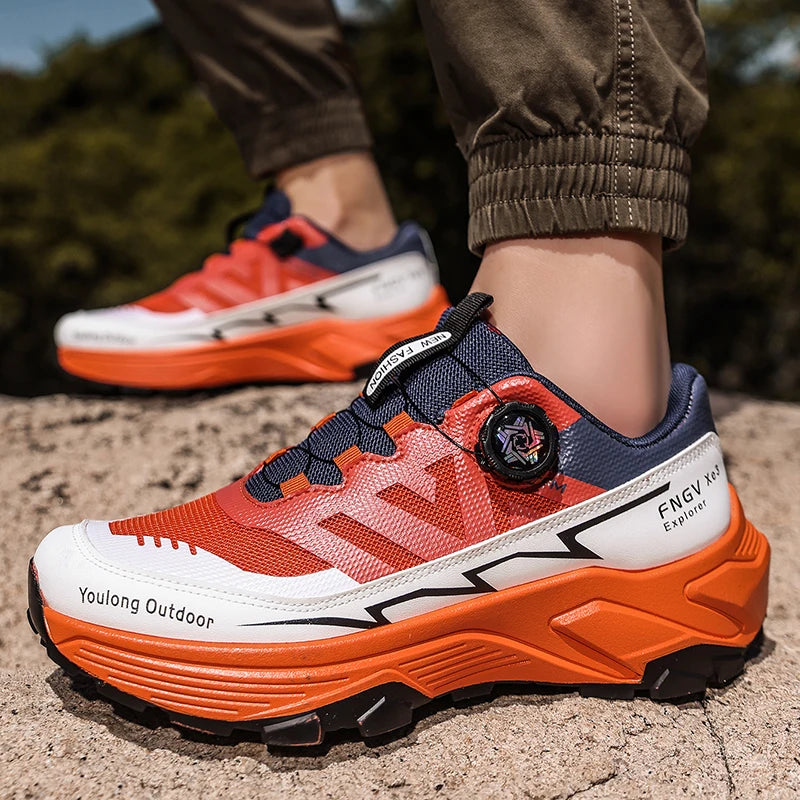 Mens Sneakers Casual Outdoor Anti Slip Shock-absorbing Versatile Off Road Hiking Shoes Comfortable Soft Sole Running Shoes Man