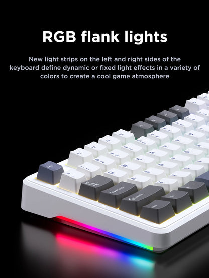 Original AULA F87 Pro Mechanical Keyboard Wireless USB Bluetooth Tri Mode 87 Key RGB PBT Gasket Laptop Gamer PC Gaming Keyboards