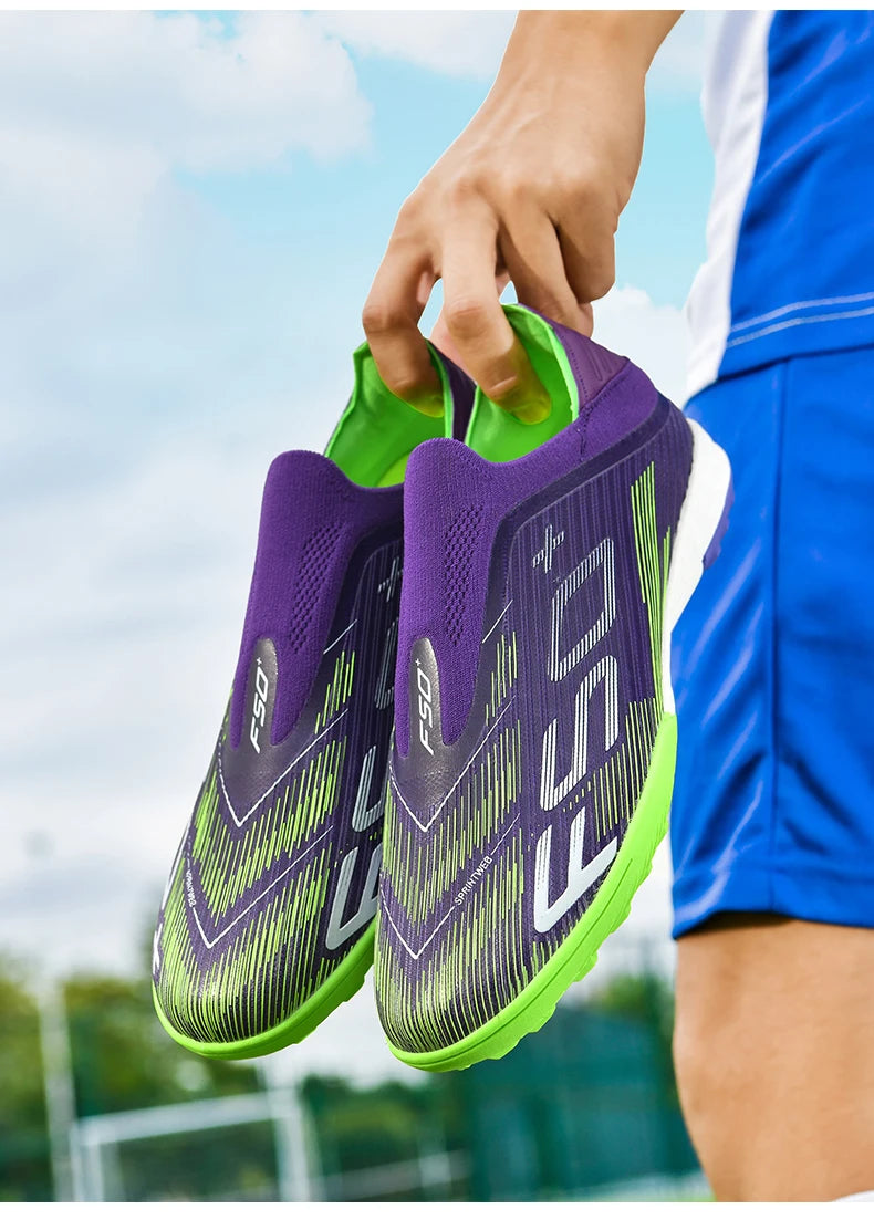 New Men Soccer Shoes High-quality Cleats Football Boots Sneakers Hot-selling Indoor Futsal Non-Slip Match Grass High-top Outdoor