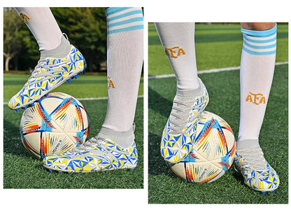 New Men Football Boots Breathable Sport Training Soccer Shoes Cleats Sport Outdoor TF Futsal Match Turf Grass Drop Shipping