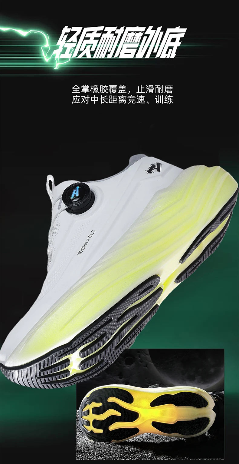 Men's High Platform Running Shoes | Breathable Mesh Athletic Sneakers | Rotating Buckle Quick Wear Casual Walking Shoes