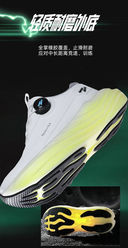 Men's High Platform Running Shoes | Breathable Mesh Athletic Sneakers | Rotating Buckle Quick Wear Casual Walking Shoes