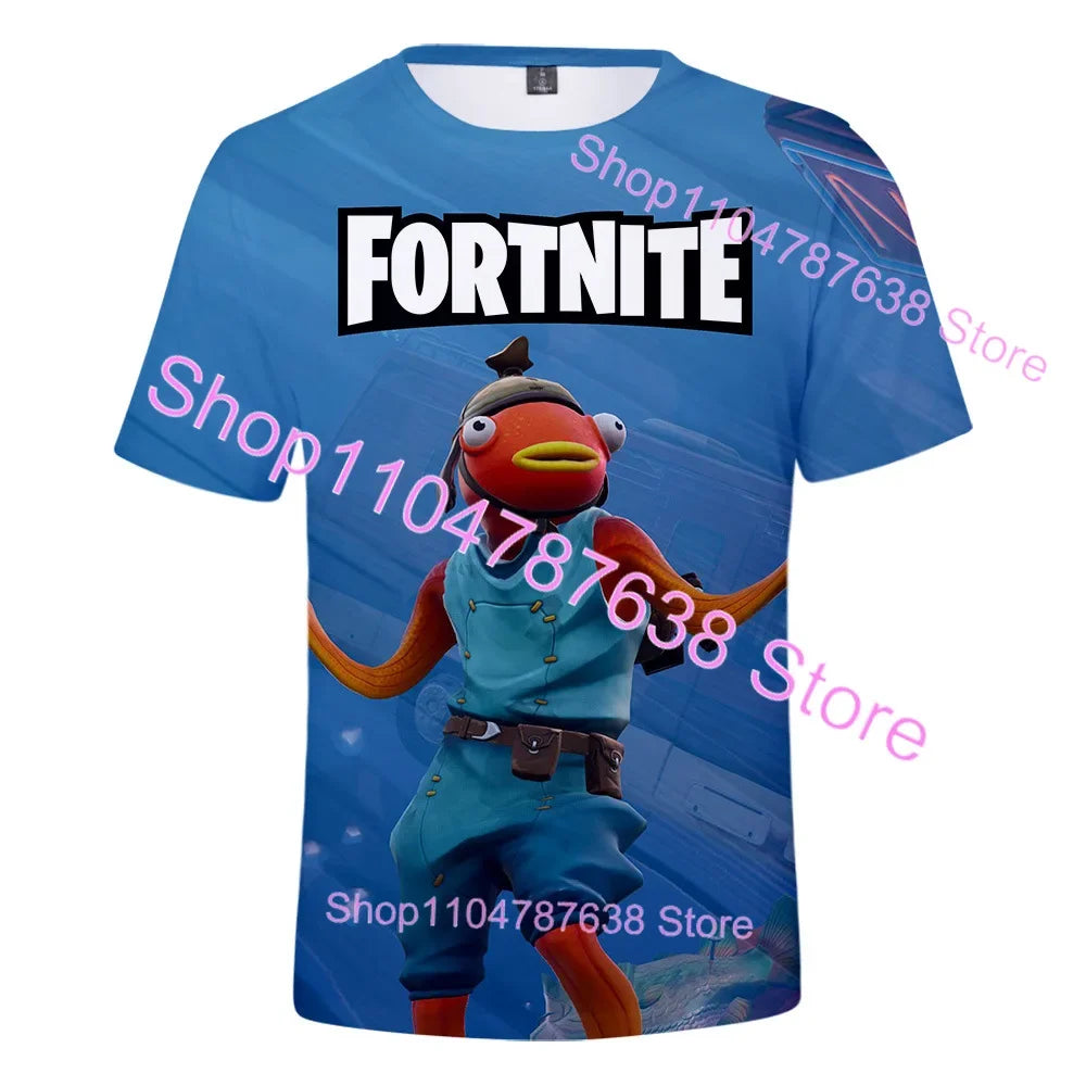 Summer T-shirt Raven Ultima Knight F-Fortnite T Shirt 3D Print Banana Peely Men's Tee Battle Royale Game Tops Birthday Gifts