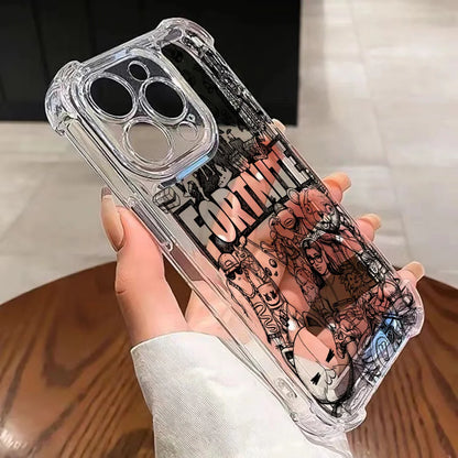 Capa de telemóvel Fortnite para Samsung Galaxy S26 S25 S24 S23 S22 S21 S20 Edge FE Ultra Plus 4G 5G, em TPU transparente antiqueda