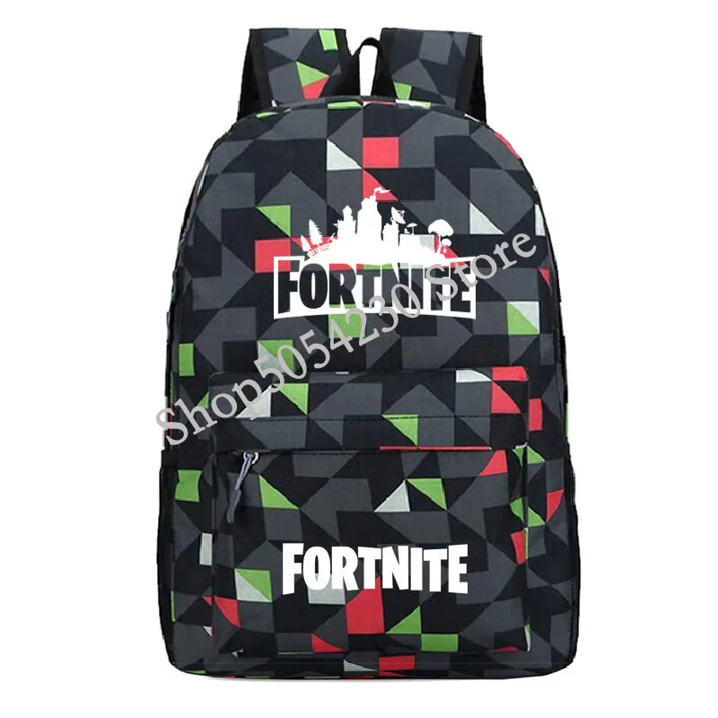 Mochila Fortnite Games, mochila escolar Fortnite para adolescentes, unissexo, com compartimento para portátil, para escola, viagens e uso casual