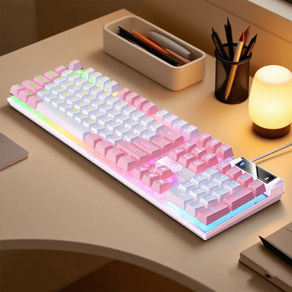 YINDIAO K500 Wired  Keyboard Gaming  Laptop Desktops PC Computer Office Accessories Low Profile Gamer Keyboards With Numpad