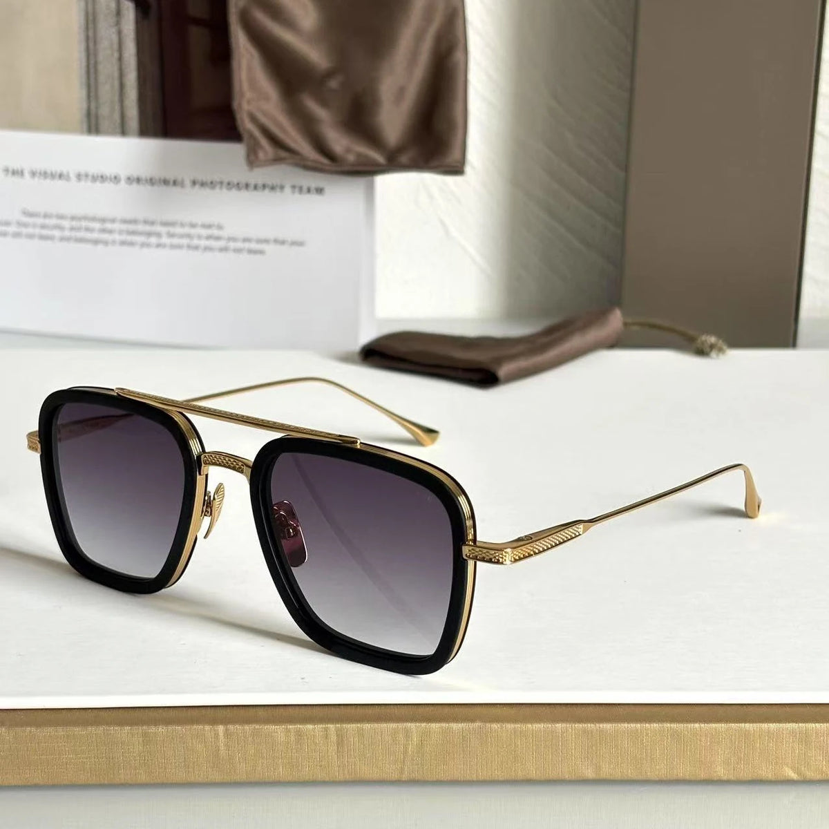 DT FLIGHT 006 Luxury Mens And Womens Sunglasses Top Quality 18K Designer Eyeglasses Acetate UV400
