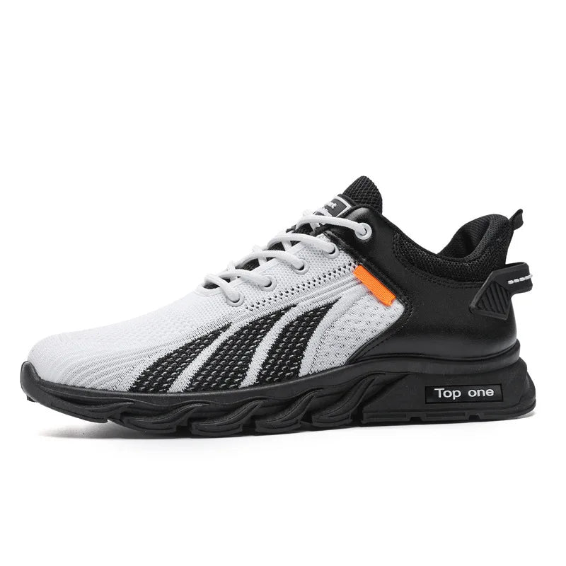 Modieuze herensneakers, casual schoenen van mesh, herenschoenen met veters, lichtgewicht gevulkaniseerde schoenen, wandelsneakers, Zapatillas Hombre