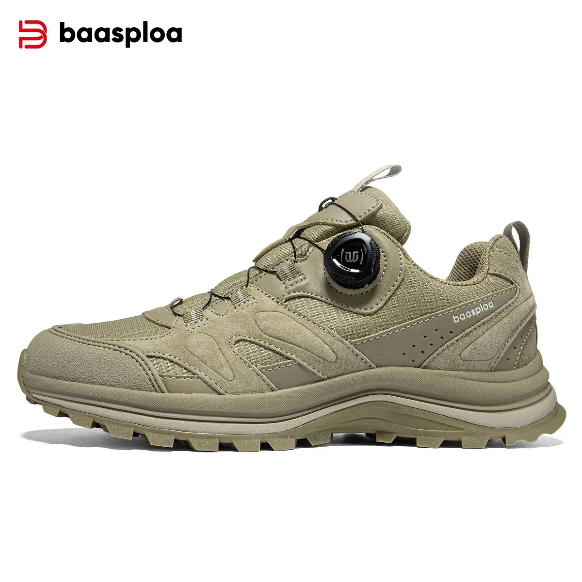 Baasploa Men Hiking Shoes Outdoor Climbing Mesh Breathable Travel Walking Shoes Male Non-Slip Wear Resistant Comfortable Sneaker