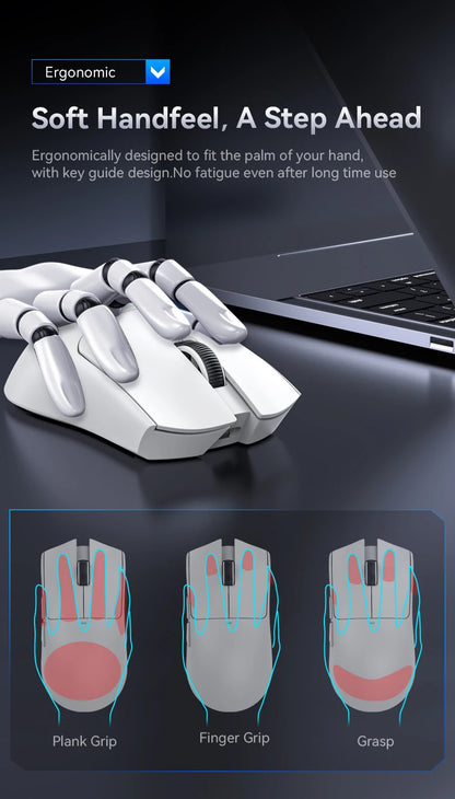 ATTACK SHARK X11 Tri-Mode leichte Gaming-Maus mit PAW3311, 22000DPI, 400IPS, 40G, 59g, magnetischem Schnellladen, RGB-Hintergrundbeleuchtung