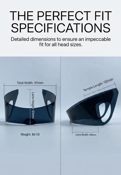Oversized One-Piece Shield Punk Sunglasses Women 2026 Luxury Brand Sports Rimless Windproof Mask Sun Glasses Wrap Around Eyewear