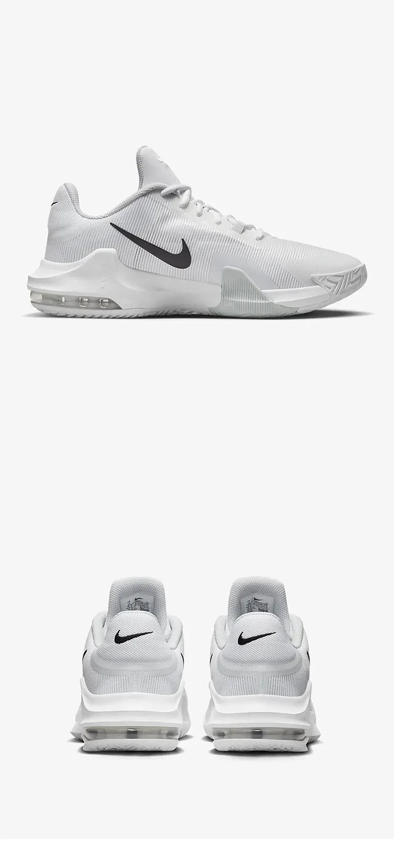 Nike Official Genuine Air Max Impact 4 stødabsorberende basketballsko til mænd DM1124-100