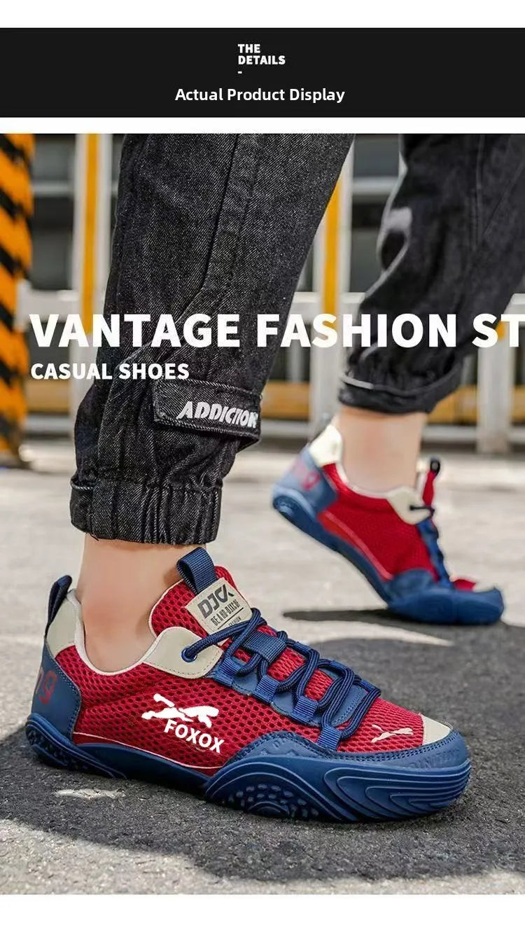 Men's Breathable Running Shoes Lightweight Mesh Upper Comfortable Soft Sole Sporty Casual Sneakers Trendy Summer Footwear