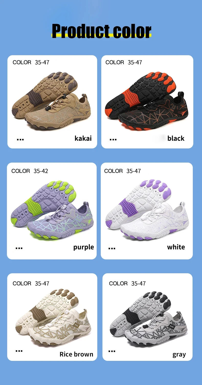 Men Wading Shoes Barefoot Quick-Drying Beach Shoes Outdoor Non-Slip Upstream Swimming Diving Shoes Women Water Sports Shoes