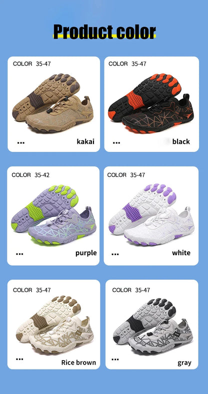 Men Wading Shoes Barefoot Quick-Drying Beach Shoes Outdoor Non-Slip Upstream Swimming Diving Shoes Women Water Sports Shoes