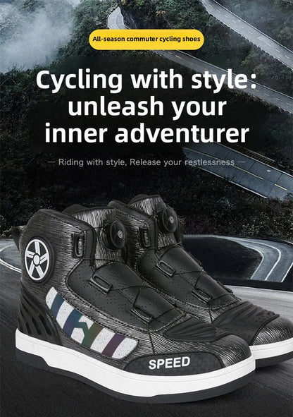 Motorcycle professional protective riding boots four season new fashion breathable anti slip men's outdoor off-road riding shoes