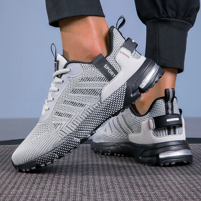 Men Running Shoes Lightweight Breathable Jogging Sport Shoes Male Lace-up Fashion Comfort Non-slip Casual Sneakers Man