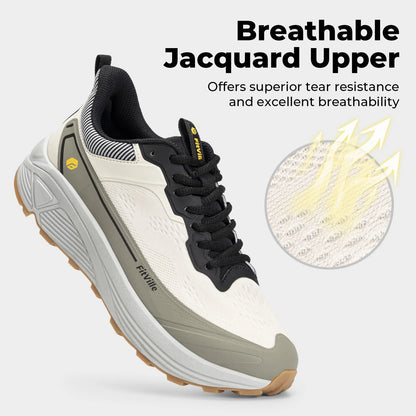 FitVille Men's Wide Toe Box Shoes Cushioned Well Sneakers Non Slip Lightweight Breathable Running Shoes for Swollen feet