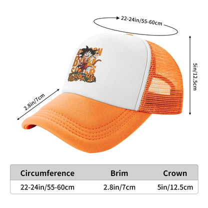 Dragon Ball Z Trucker Hat Super Saiyan Son Goku Hat Sun Hat Sun Caps Adjustable Snapback Caps Mesh Baseball Caps Wholesale New, produit gaming premium Fraquane
