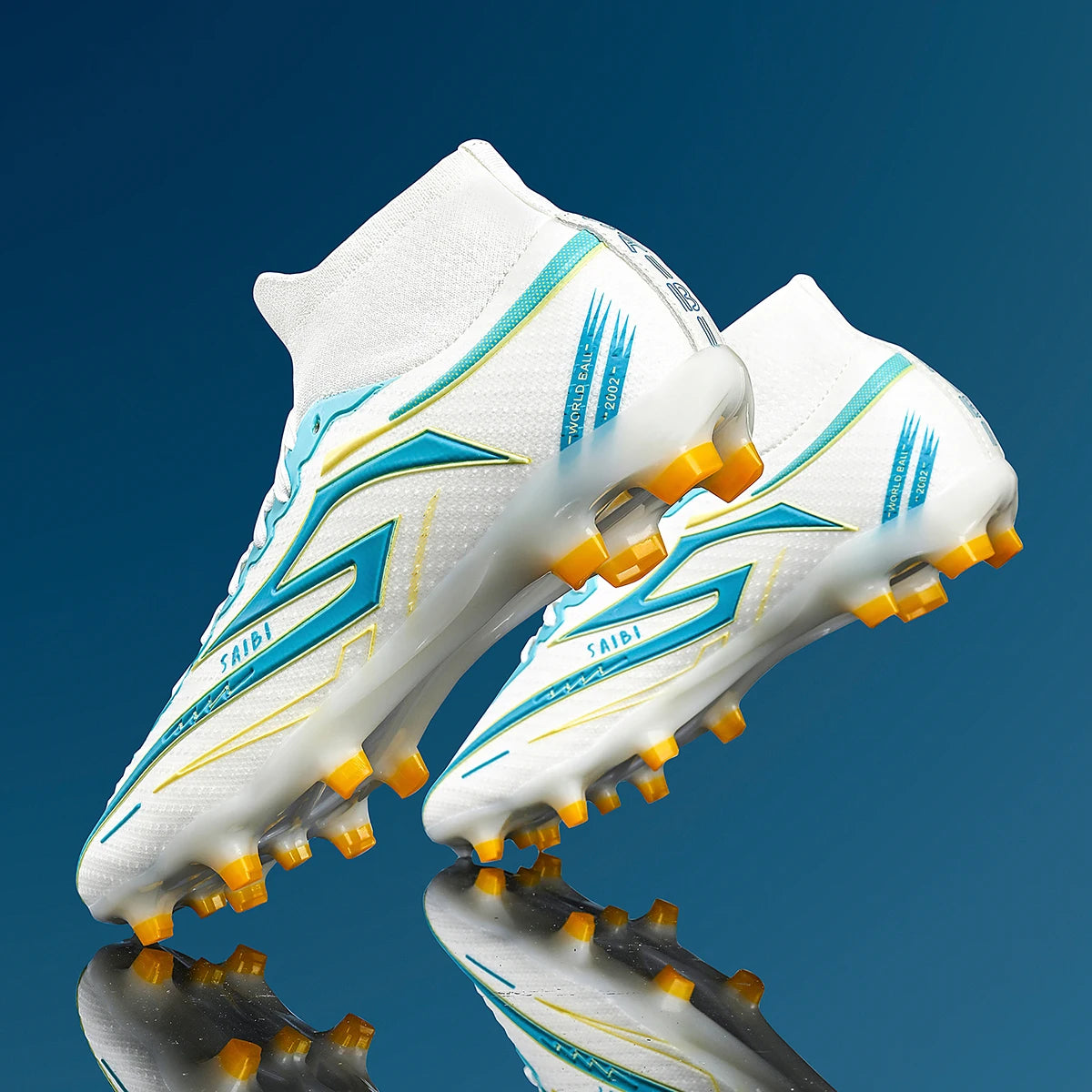 AG/FG Long Studs Soccer Shoes，PU Fabric Mixed Upper，TPU Sole Wear Resistant Anti Slip，Men Women Kids Youth Outdoor Sports