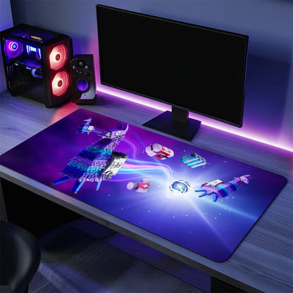 Tapete de Rato Gaming F-Fortnite Survival Battle, Grande, para Secretária e Teclado, Ergonómico, em Borracha, para PC e Escritório, Antiderrapante, Anti-Desfiamento, Personalizado para Casa