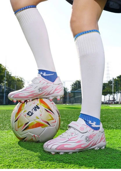 Children's Soccer Shoes Lightweight Football Sneakers Kids Sports Shoes Outdoor Non-Slip Futsal Shoes Boys Girls Training Shoes