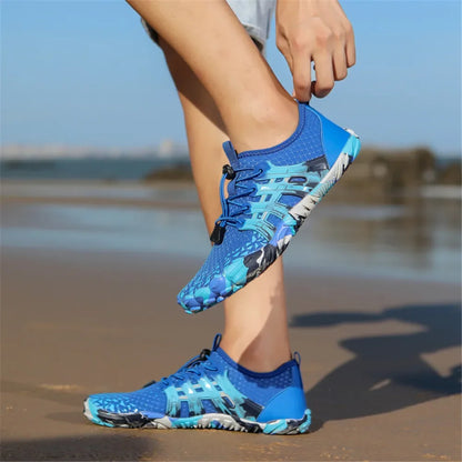 Men Women Water shoes Upstream Wading Swimming Barefoot Five Fingers Aqua Shoes Colorful Beach Seaside Light Unisex Sneakers New