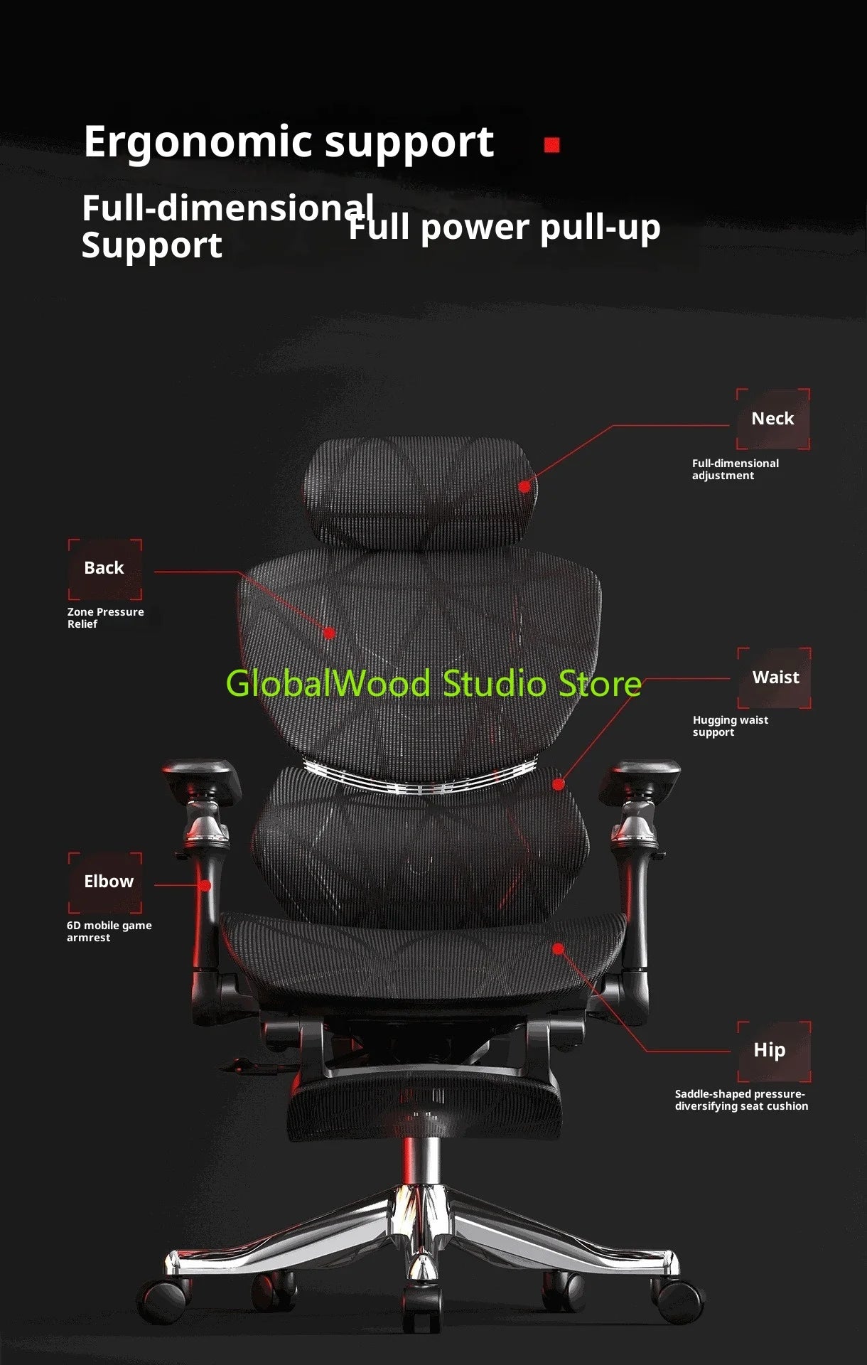 Ergonomic Chair for Desk Office Comfortable Armchair Furniture Chair Design Office Chair on Wheels