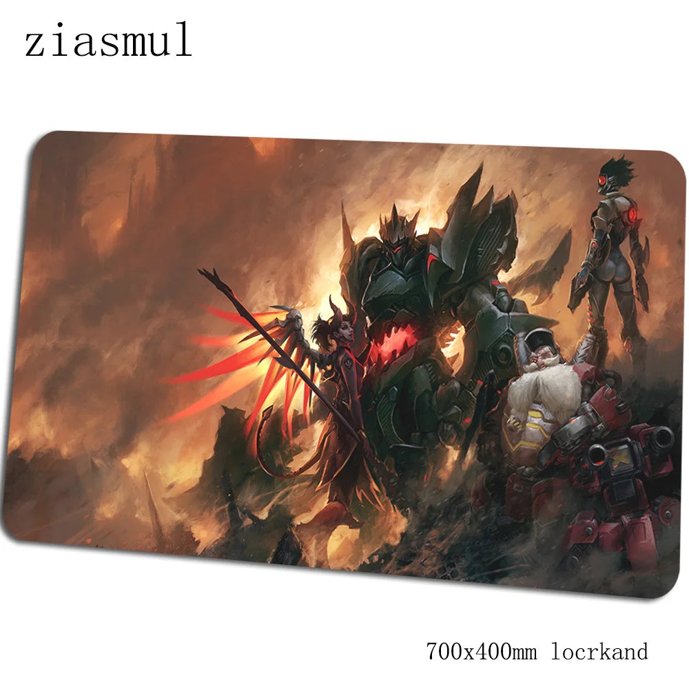 Tapete de rato Overwatch — elegante tapete para computador 70x40cm, tapete de rato gaming grande XL para rato e teclado, jogos PC, secretária gamer