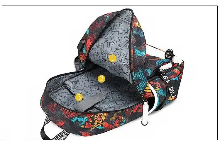 Fortnite-Print-Schülerrucksack für Jungen und Mädchen, Schulrucksack mit großem Fassungsvermögen, wasserdicht, leicht und strapazierfähig, Geburtstagsgeschenk