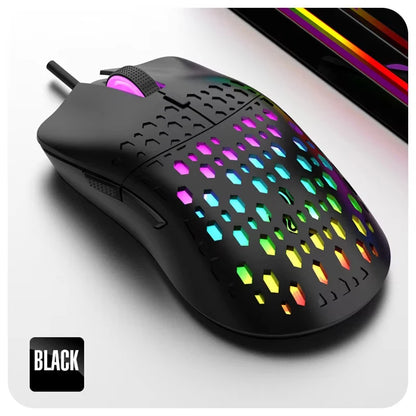 OnePlus G701 Wired Gaming Mouse, 6-Button Honeycomb RGB Gaming Mouse for PC, Ergonomic USB Wired Gaming Mouse for Windows, macOS & Office Use