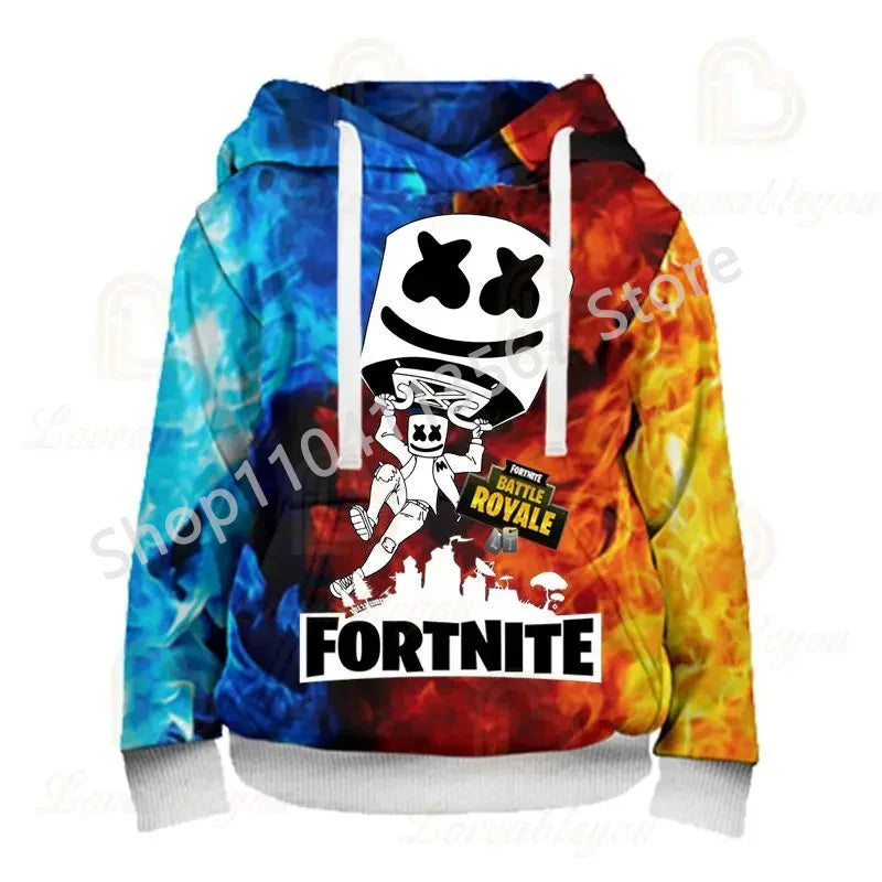 Sweatshirts com Capuz Llama Battle Royale F-Fortnited com Impressão 3D para Homem, Mulher e Criança, Rapaz e Rapariga, Pullover Streetwear Verde
