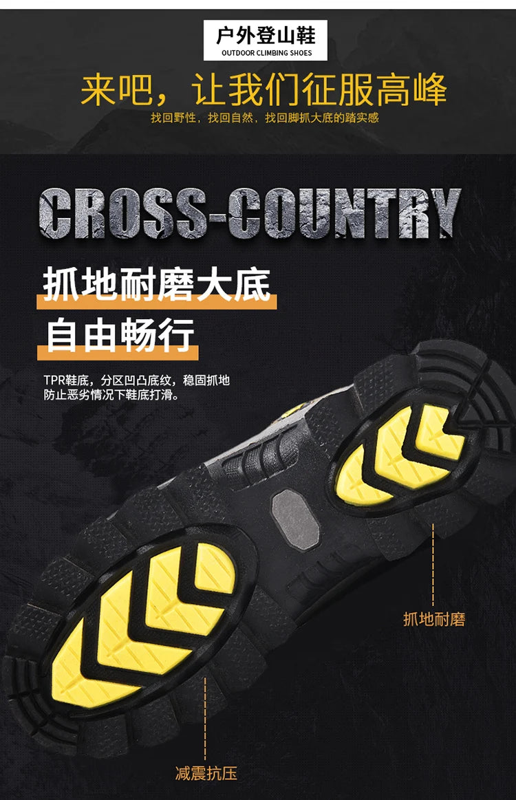 Winter Casual Shoes Men Leather Comfortable Walking Shoes Autumn Classic Outdoor Sneakers Women High Top Hiking Sneakers Lace Up