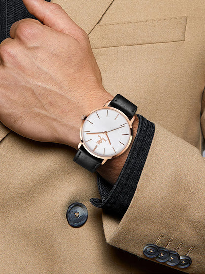 LUCKY FOX Classic Luxury Men Watch Simple Casual Men and Women Round Large Dial Quartz Watch Clock Gifts Men Reloj