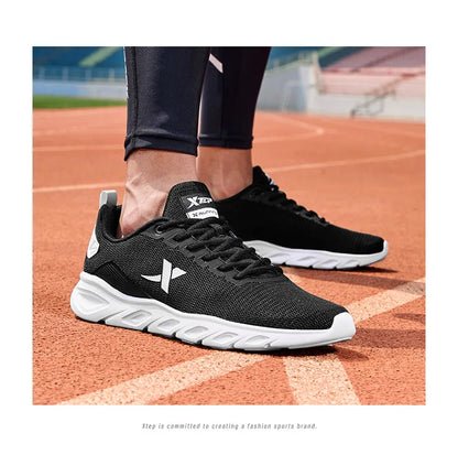 Xtep Running Shoes for Men 2025 Spring Sweat-Absorbing Sports Shoes Wear-Resistant Stability Sporty Sports Sneakers 880119115131