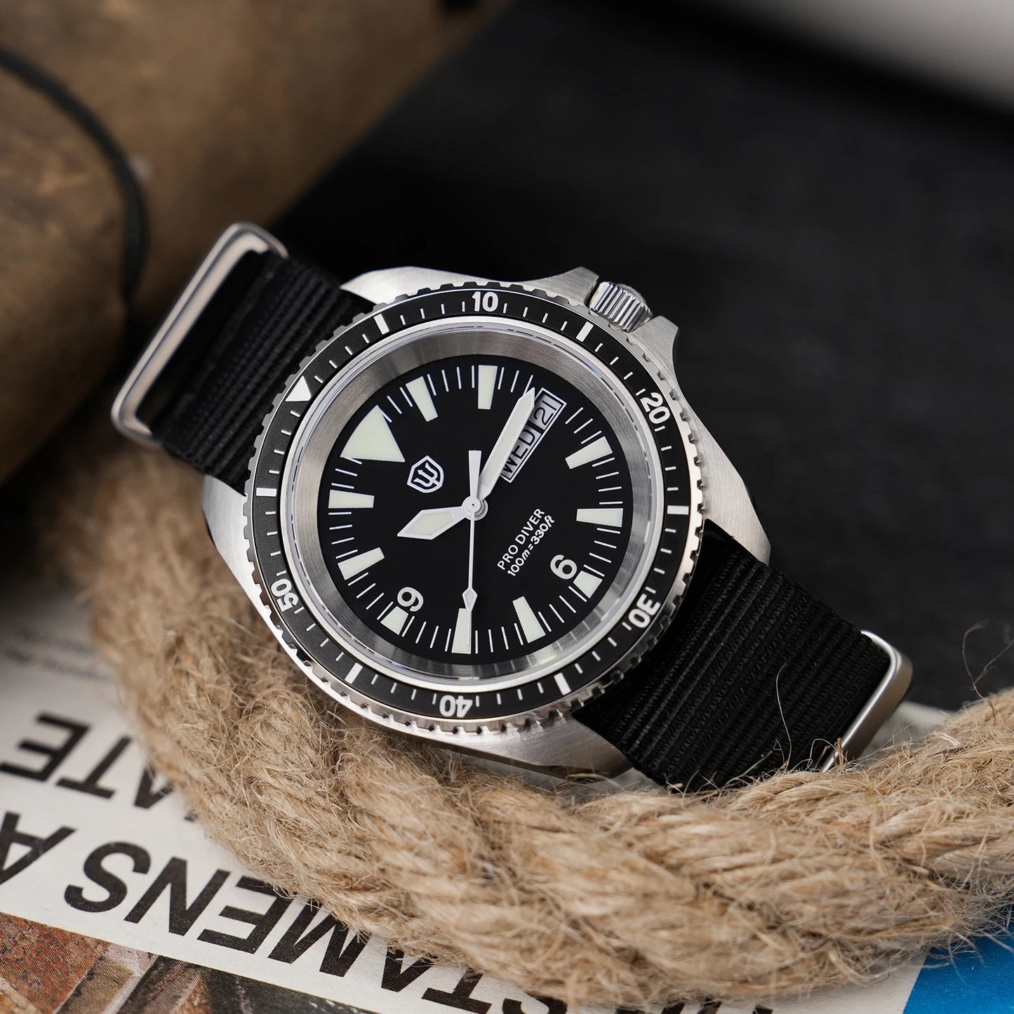 Watchdives WD1980 V3 Watch Vintage VH31 Quartz Movement Stainless Steel Watches Luminous K1 10Bar Waterproof Wristwatch