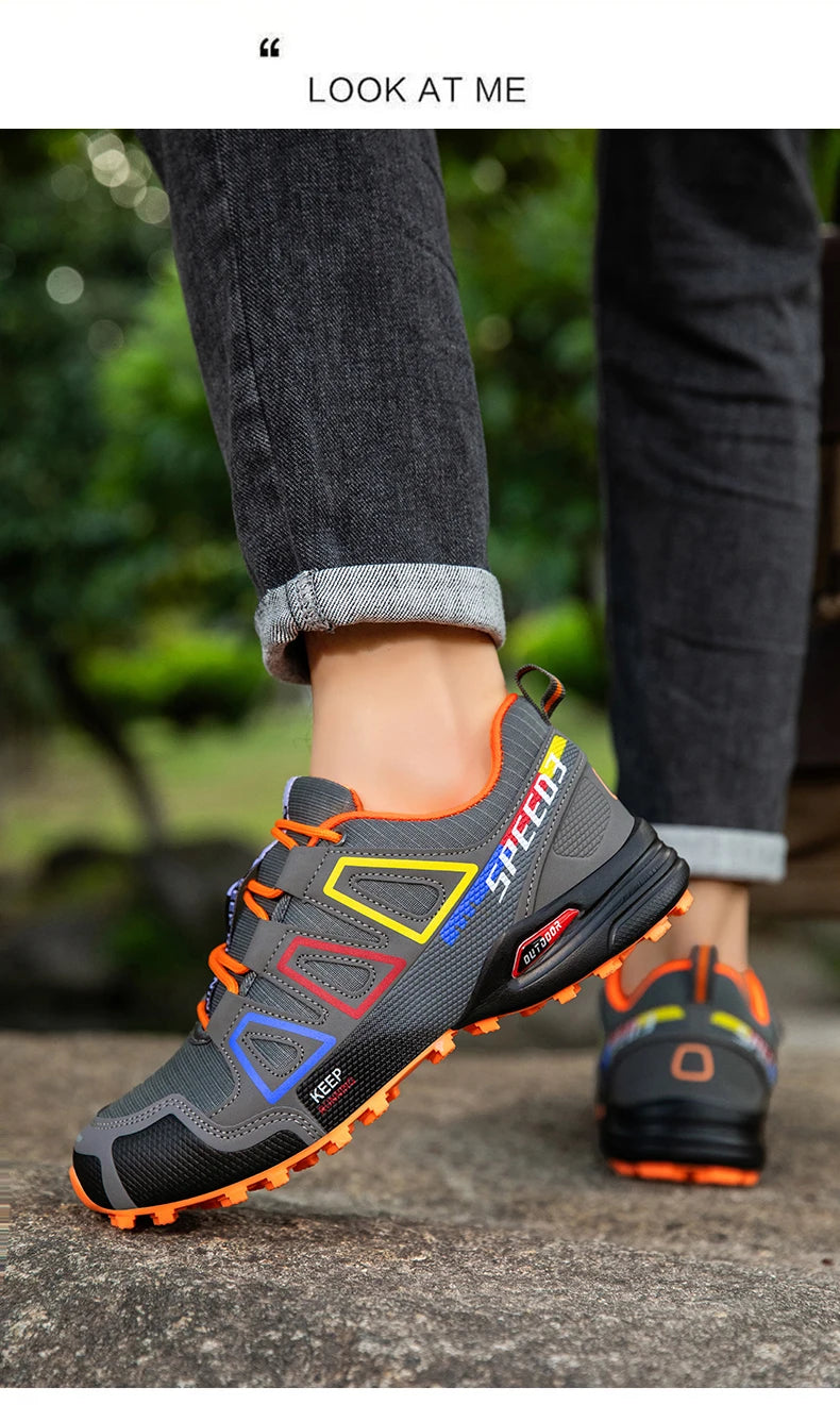 Men's Hiking Shoes Outdoor Sports Shoes Lace-up Hiking Shoes Women's Hiking Sports Shoes Non-slip Hunting Tactical Sports Shoes