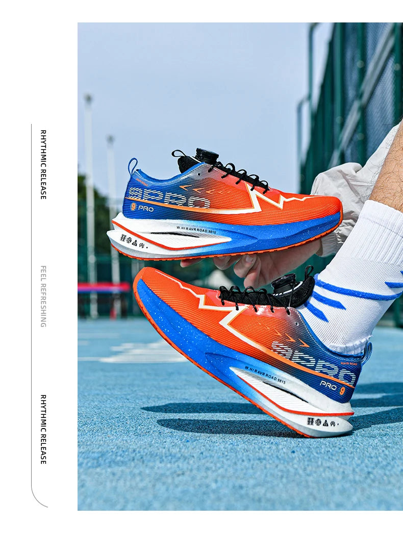 Męskie buty do biegania na co dzień, maratonowe, sportowe, z wkładką z włókna węglowego, oddychające, lekkie, damskie, wygodne, sportowe, antypoślizgowe trampki