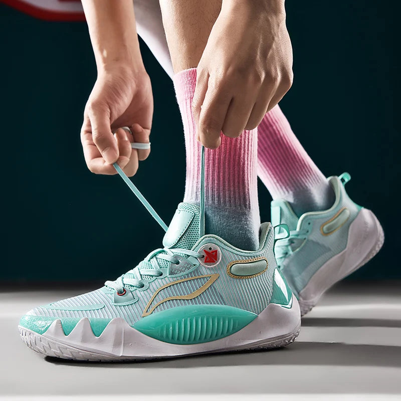 Men's Basketball Shoes Breathable Cushioning Non-Slip Wearable Runing Shoes Gym Training Athletic Basketball Sneakers for Men