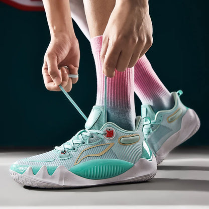 Men's Basketball Shoes Breathable Cushioning Non-Slip Wearable Runing Shoes Gym Training Athletic Basketball Sneakers for Men