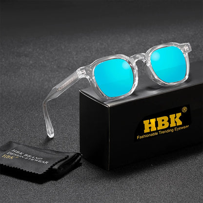 HBK Fashion Retro Men Sunglasses Classic Square Frame  Design Sun Glasses Women Outdoor Travel Party Business Festival Gift