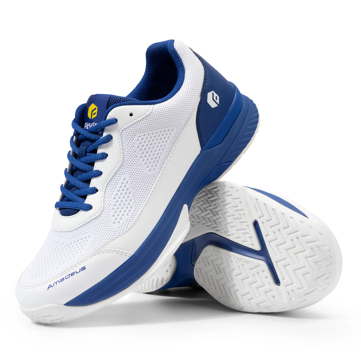 FitVille Men'S Tennis Shoes Wide Version 2E Professional Training Sports Shoes Breathable Non-Slip Rackets With Arch Support