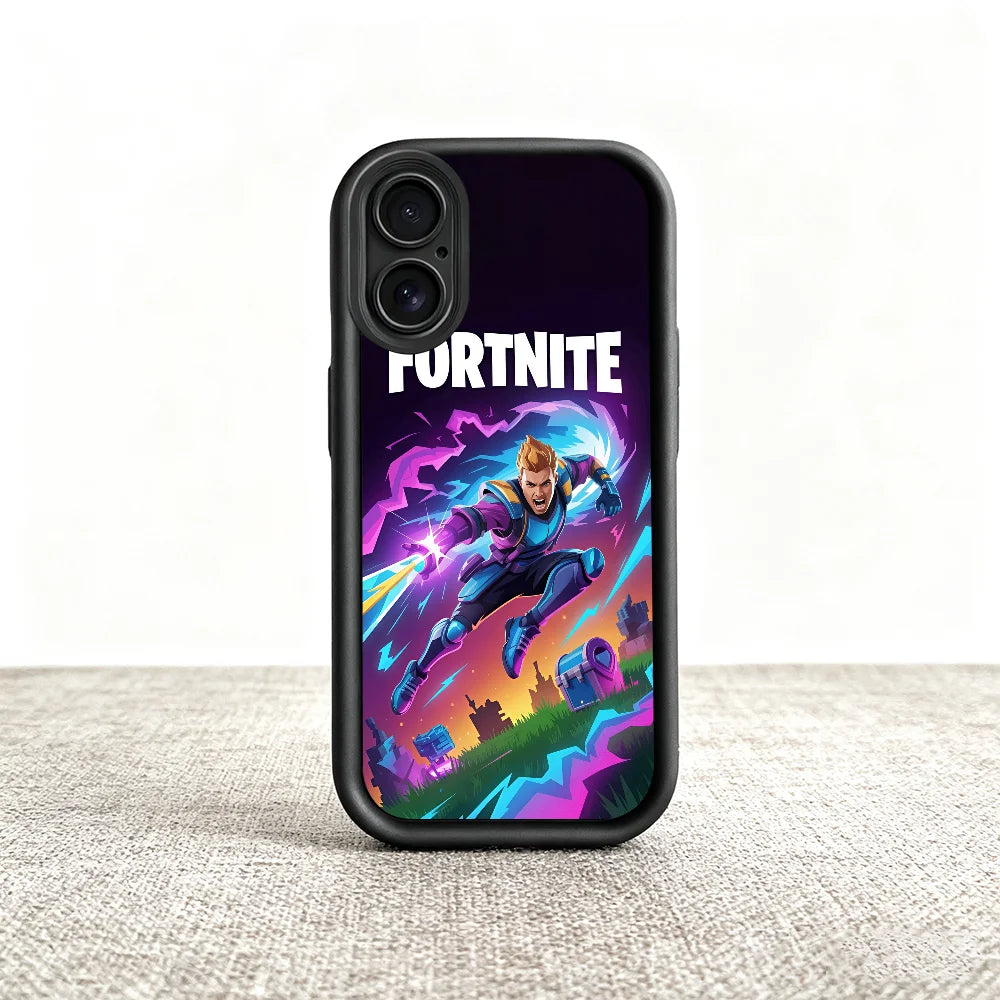 Game F-Fortnite Survival phone case For iPhone 11 12 13 14 15 16 17 Max Pro Plus Air Mini Lens Protective Black Soft Shell