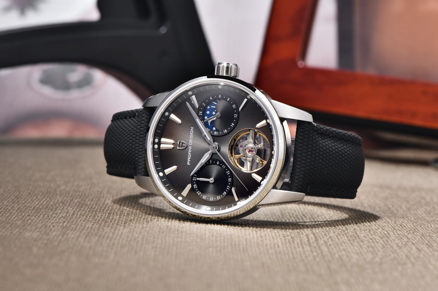 PAGANI DESIGN 2026 Men Mechanical Watch E3255Y 41mm Sapphire Crystal Stainless Steel Calendar Waterproof Reloj Hombre