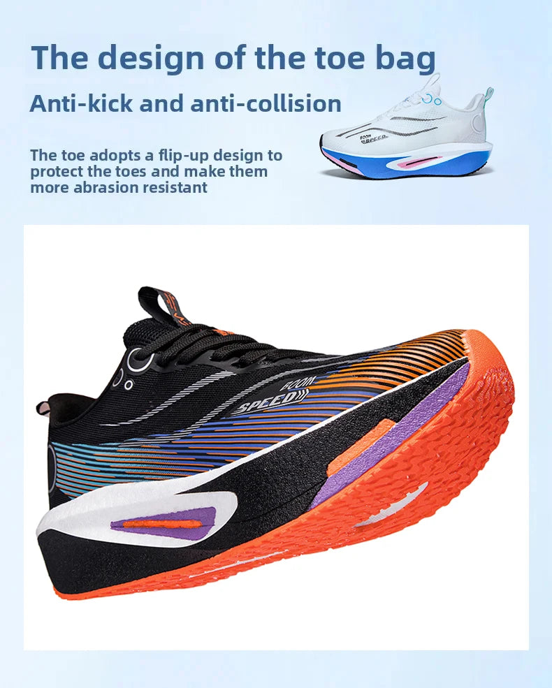 Men Carbon Board Running Shoes Marathon Long-Distance Running Sports Shoes Support Stable Casual Women Breathable Running Shoes