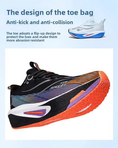 Men Carbon Board Running Shoes Marathon Long-Distance Running Sports Shoes Support Stable Casual Women Breathable Running Shoes