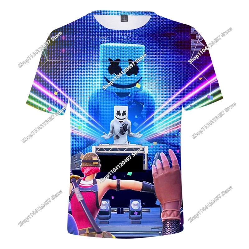 Fortnite T-Shirt Men Shoot Game Battle Hero T-shirt Victory Royale Clothing Young Children T-shirts for Boys Girls Ages 2-14